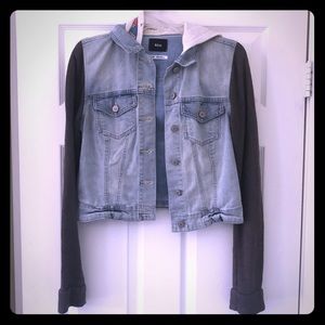 BDG Jean Jacket with Embroidered Hood